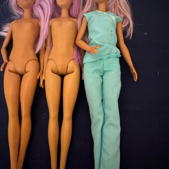 Three Barbies Rockstars with Lavender/Pink Hair EUC 2015 - Picture 2 of 9